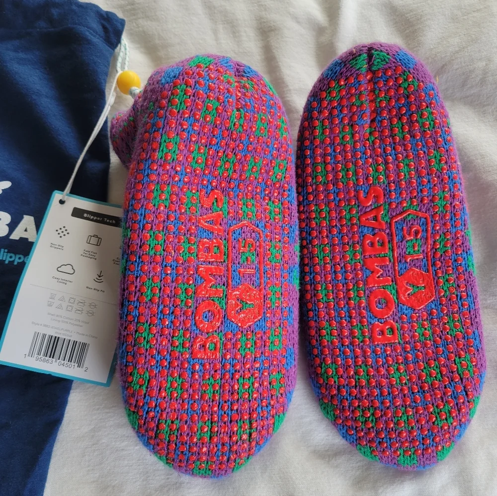 Bombas Multicolor Knit Slippers with Bag - Picture 2 of 3